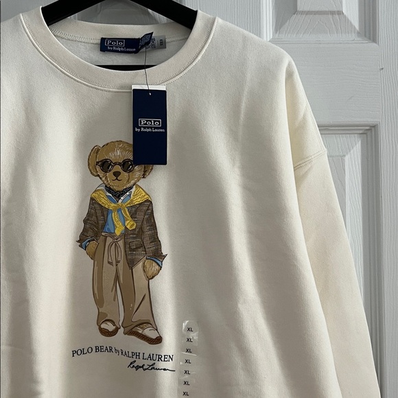 Polo Ralph Lauren Polo Bear Fleece Crewneck Sweatshirt in Ivolry color - Picture 11 of 12